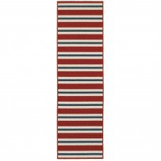 Beachcrest Home Kailani Red/White Indoor/Outdoor Area Rug BCMH2294